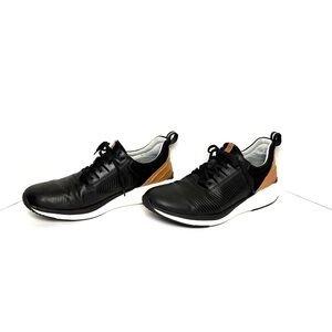 Johnston & Murphy XC4 TR1 Luxe Hybrid Sneakers Mens 11 Black Leather Preppy